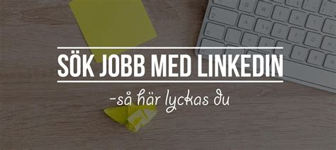 linkedin sök jobb.